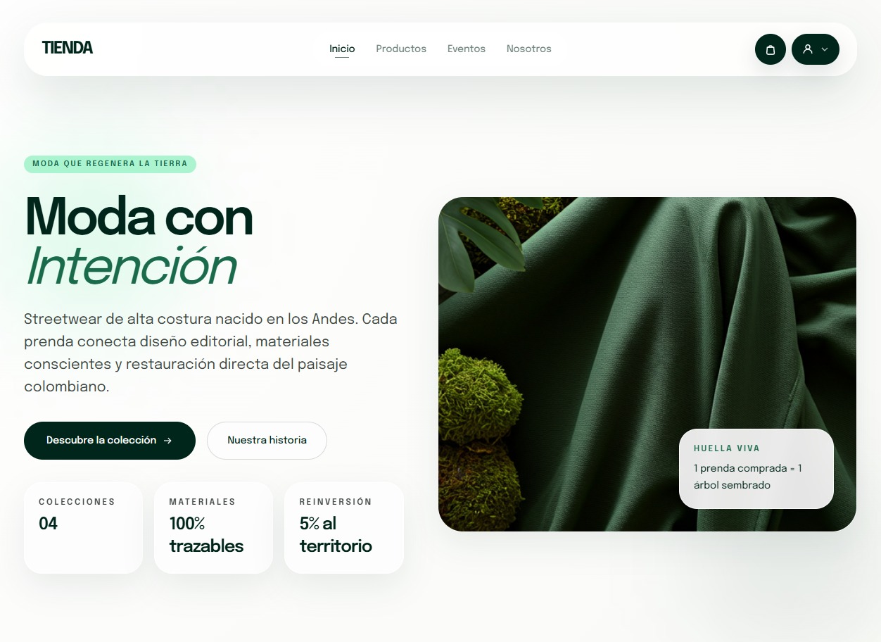 Portada del proyecto E-commerce textil